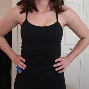 lululemon black y tank